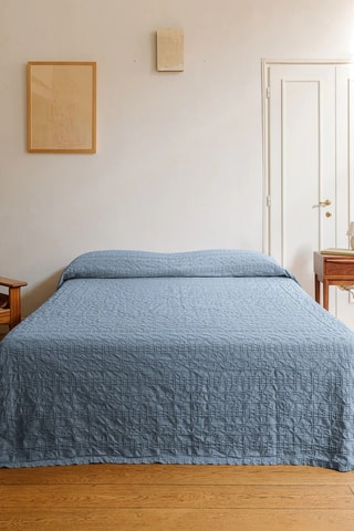 Katoenen Sprei 128 Draad/cm² - Blauw