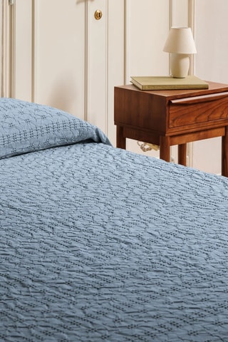 Katoenen Sprei 128 Draad/cm² - Blauw