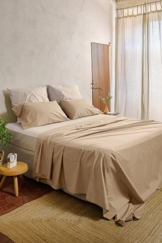 Perkalkatoenen Overtrekset 79 Draad/cm² - Crèmekleurig