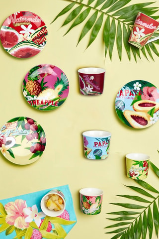 4 assiettes à dessert en porcelaine Bondi Beach - 20,5 cm - Modèle aléatoire
