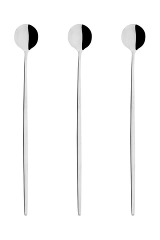 3 cuillères à mazagran en acier inoxydable Bergen - 19 cm