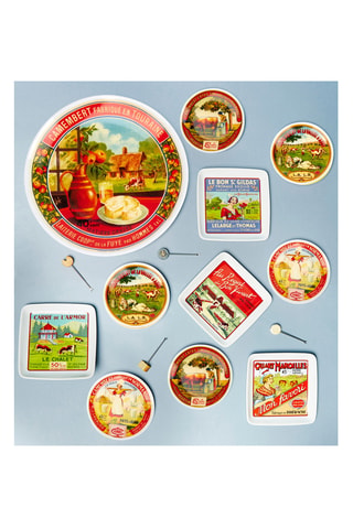 4 assiettes à dessert en porcelaine Fromage d'exception - 20,5 cm