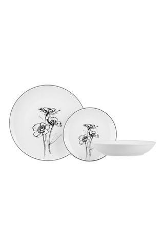 Service de vaisselle en porcelaine The Floral - 18 pièces