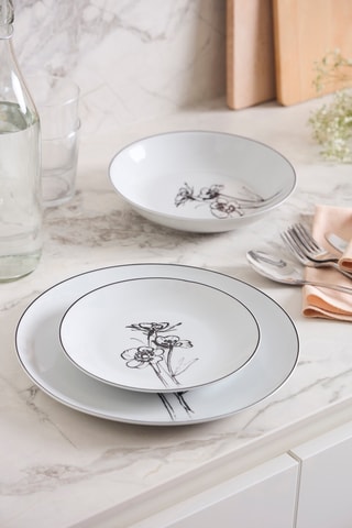 Service de vaisselle en porcelaine The Floral - 18 pièces