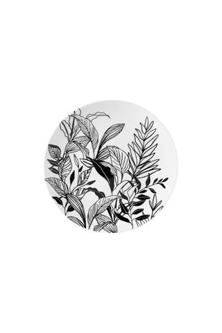 6 x Assiette à dessert en porcelaine Esquisse Vegetale - 19 cm