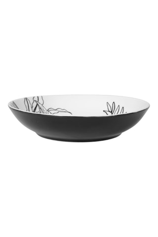 6 x Assiette creuse en porcelaine Esquisse Vegetale - 20 cm