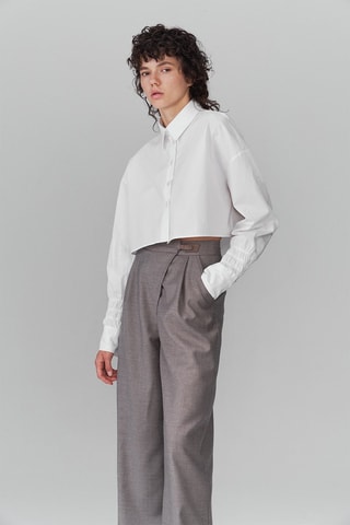 Wollen Broek Hoge Taille