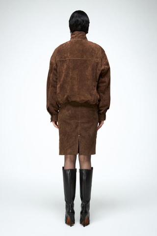 Leren Jasje relaxed Fit - Lichtbruin