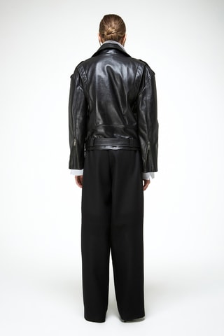 Leren Jack Regular Fit - Zwart