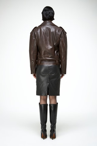Leren Jasje Regular Fit - Bruin
