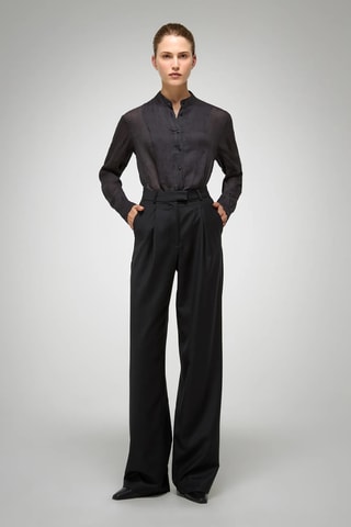 Wollen Broek Regular - Donkergrijs