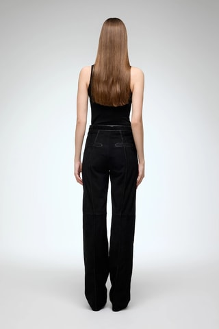 Nubuck Broek Regular Fit - Zwart