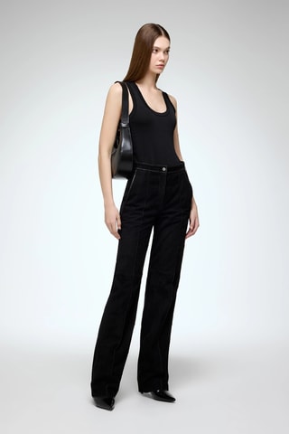 Nubuck Broek Regular Fit - Zwart