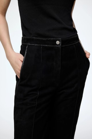 Nubuck Broek Regular Fit - Zwart