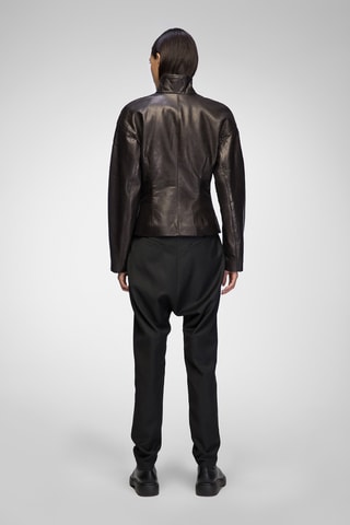 Leren Jasje Regular Fit - Zwart