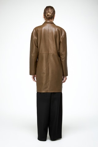 Leren Jasje relaxed Fit - Groen