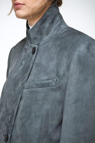Leren Jasje Regular Fit - Blauw
