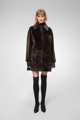 Casaco de shearling - Castanho