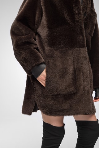 Casaco de shearling - Castanho