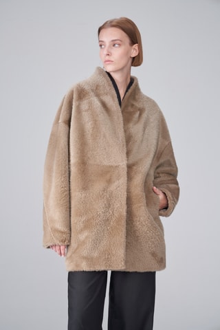 Shearling Jasje Regular Fit - Bruin