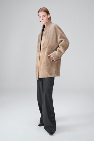 Shearling Jasje Regular Fit - Bruin