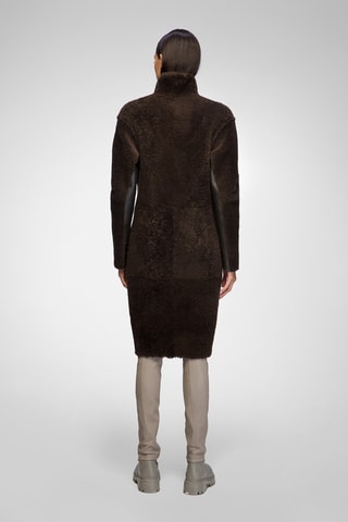 Shearling Jas Slim Fit - Bruin