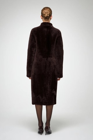 Shearling Jas Slim Fit - Rood