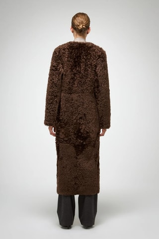 Shearling Jas Slim Fit - Bruin