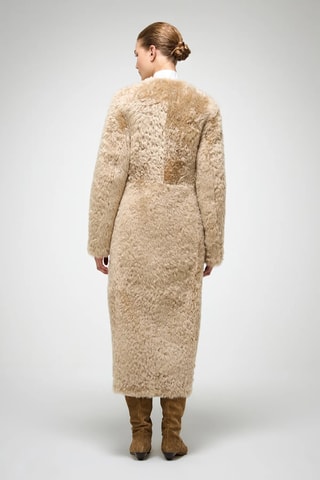 Shearling Jas Slim Fit - Lichtbruin