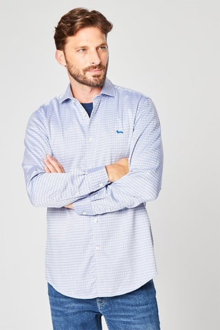 Overhemd - Harmont & Blaine - Blauw en ecru