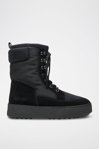 Bottines en cuir Ltrack combat - Noir - Noir