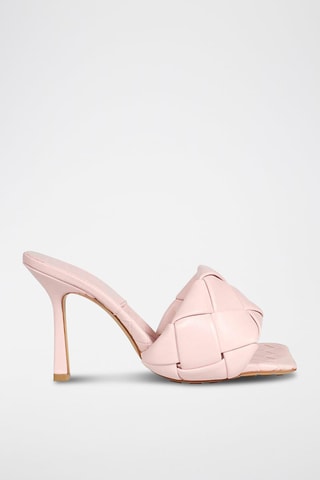 Mules à talons en cuir Lido - Rose - Bottega Veneta - Rose