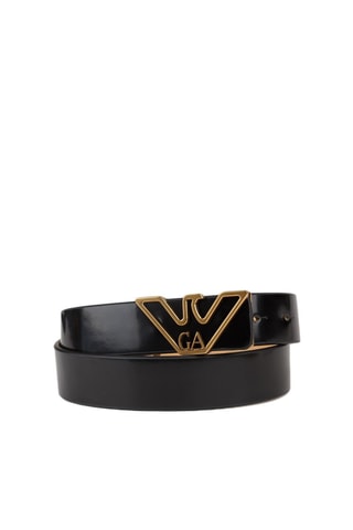 Ceinture vernie - Emporio Armani - Doré et noir