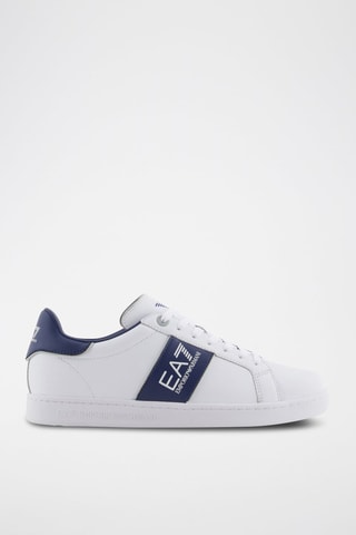 Leren Sneakers - Wit - EA7 - Wit en blauw