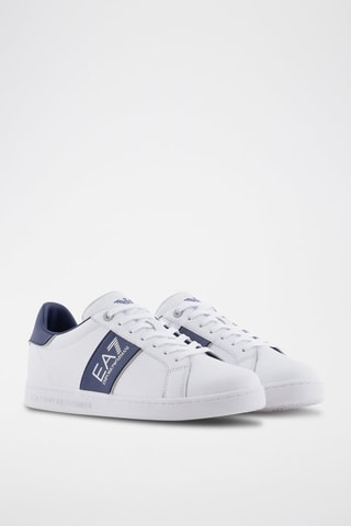 Leren Sneakers - Wit - EA7 - Wit en blauw