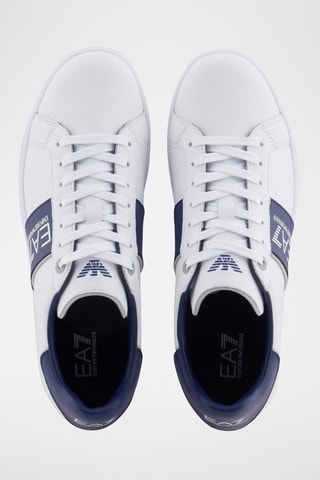 Leren Sneakers - Wit - EA7 - Wit en blauw