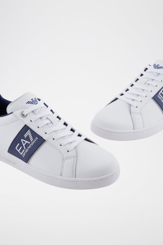 Leren Sneakers - Wit - EA7 - Wit en blauw
