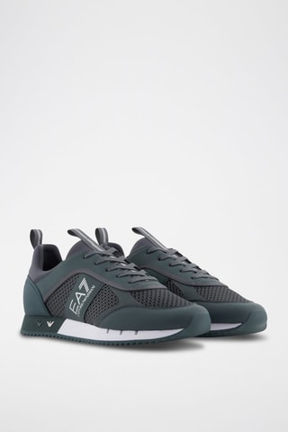 Sneakers - Donkergroen EA7 - Grijs en groen