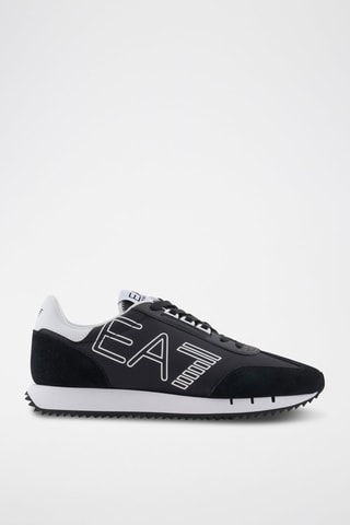 Leren Sneakers - Zwart - EA7 - Wit en zwart