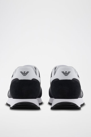 Leren Sneakers - Zwart - EA7 - Wit en zwart