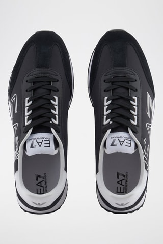 Leren Sneakers - Zwart - EA7 - Wit en zwart