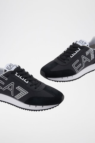 Leren Sneakers - Zwart - EA7 - Wit en zwart