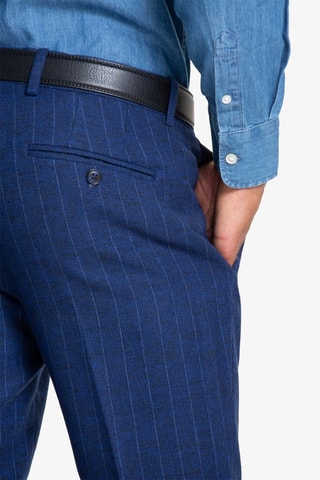 Pantalon de costume - Dan John - Blanc et bleu
