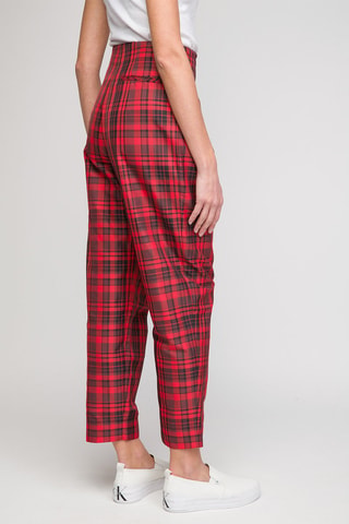 Pantalon cigarette - Noir et rouge