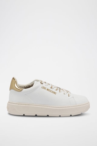 Baskets en cuir - Love Moschino - Blanc