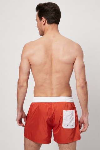 Short de bain - Harmont & Blaine - Blanc et orange