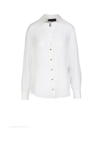 Chemisier en soie Maira - Blanc - Blanc