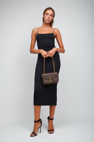 Sac bandoulière en cuir Medium C - Céline - Doré et marron