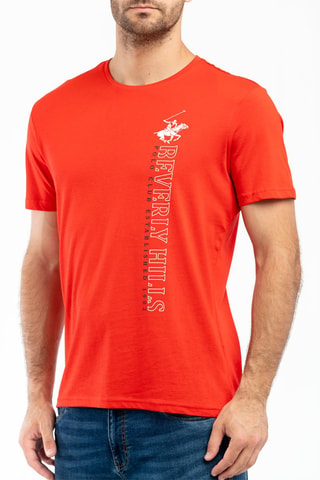 T-shirt - Beverly Hills - Rouge et blanc