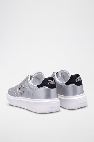 Baskets en cuir - Gris et blanc - Blanc et gris